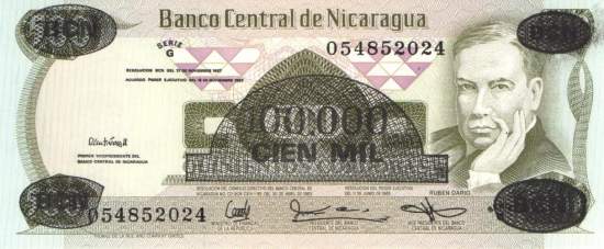 100.000 Córdobas 1987